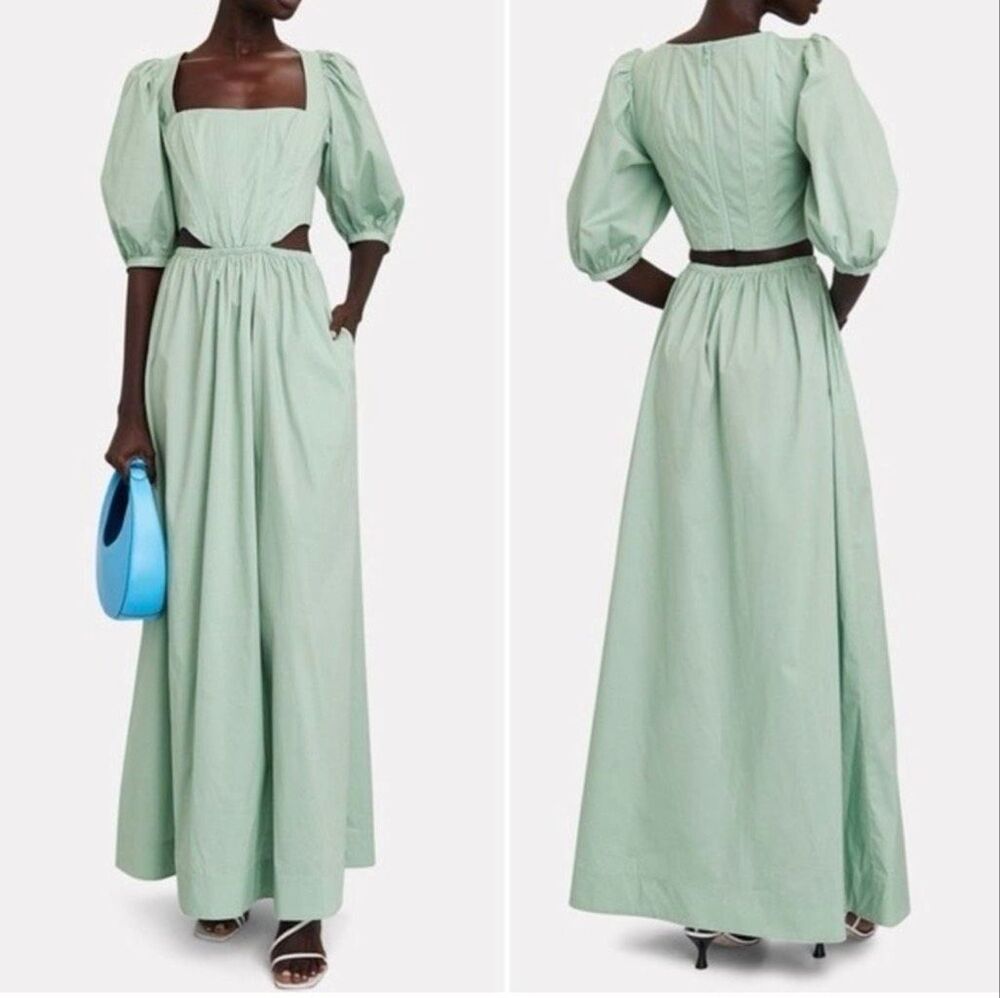 Staud Astro Maxi Dress in Sage Green 6